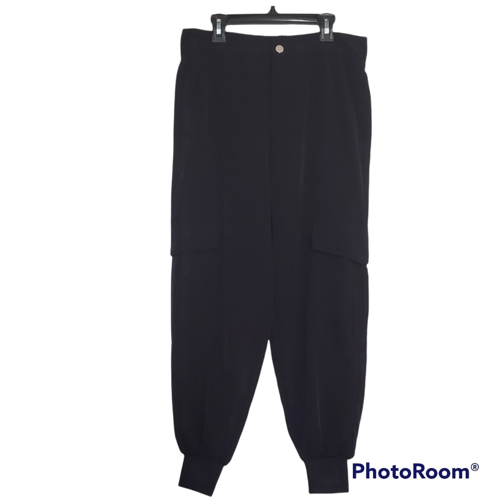 Zara Black High Rise Cargo Pants Size S